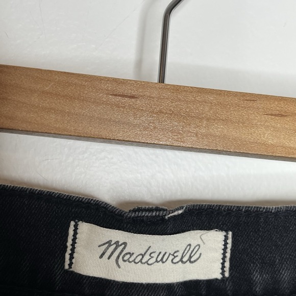 Madewell High Rise Denim Jean Shorts Black Womens Size 29 Cut Off Stretch - Picture 4 of 5